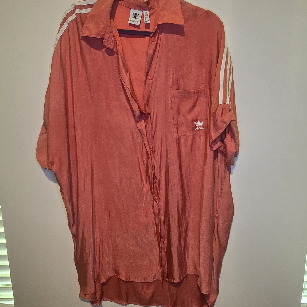 Adidas Women's Coral Button Down Shirt